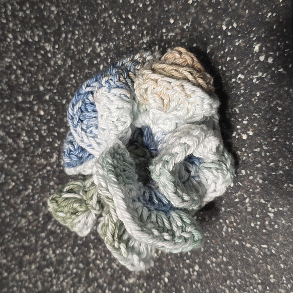 crochet hair scrunchie.